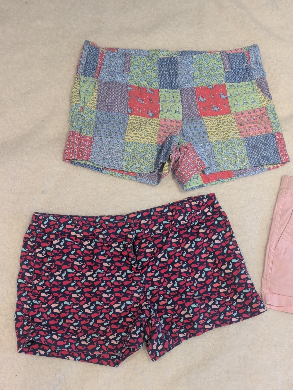 Vineyard Vines Youth Shorts Size 16.  3 Pairs Of Multicolor Patchwork Shorts.